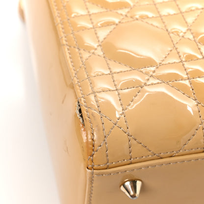 Christian Dior Patent Cannage Medium Lady Dior Beige 11 of 11