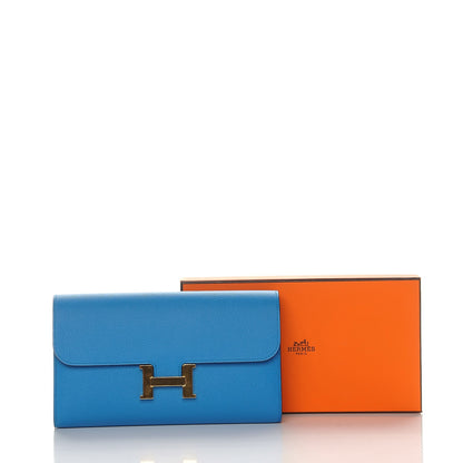 Hermes Epsom Constance Long Wallet Bleu Zanzibar 8 of 8