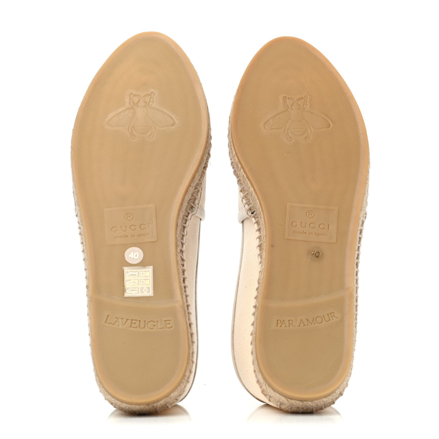 Gucci Canvas Logo Espadrilles 40 Greggio White 4 of 4