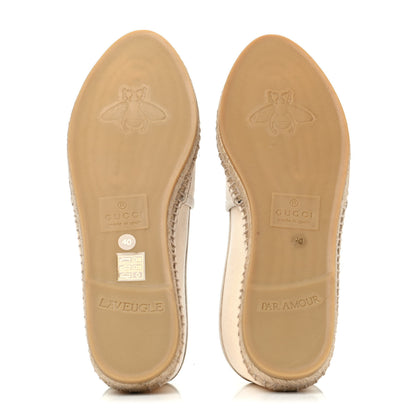 Gucci Canvas Logo Espadrilles 40 Greggio White 4 of 4
