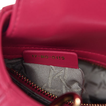 Christian Dior Lambskin Cannage Mini Lady Dior Fuchsia 7 of 8