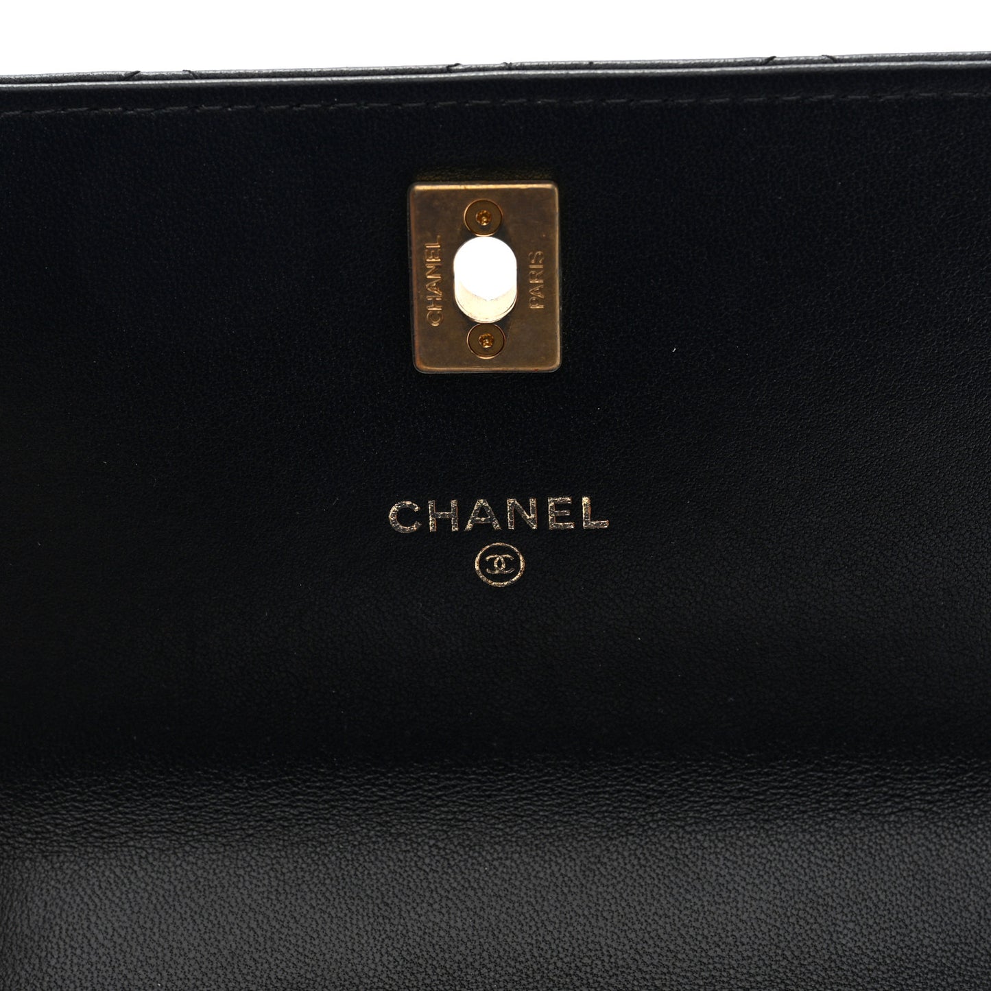 Lambskin Quilted Mini Sweet Camellia Wallet on Chain WOC Black