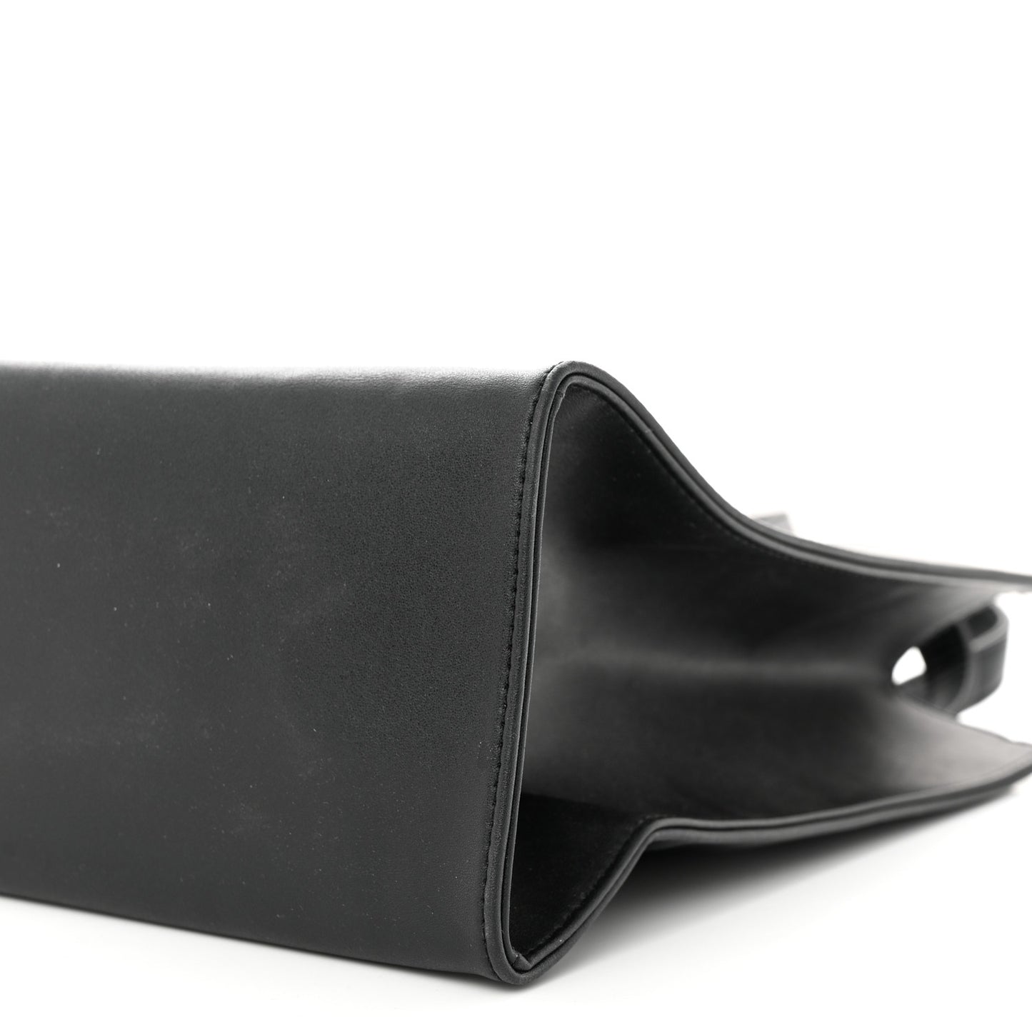 Vegan Leather Medium Shopping Bag Black