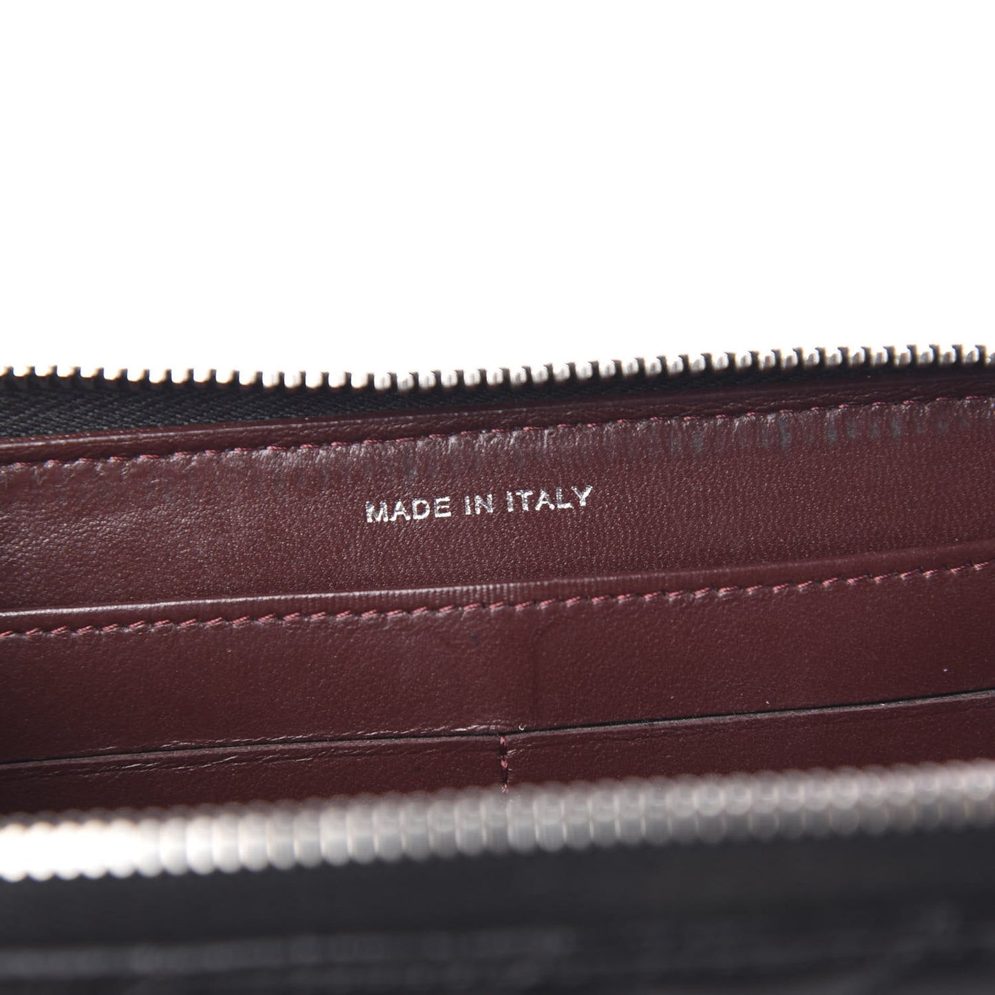 Lambskin Quilted Large Gusset Zip Around Wallet Black