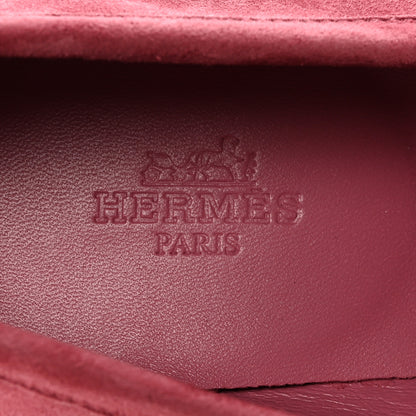 Hermes Suede Goatskin Paris Loafers 37 Rose Aphrodite 8 of 10