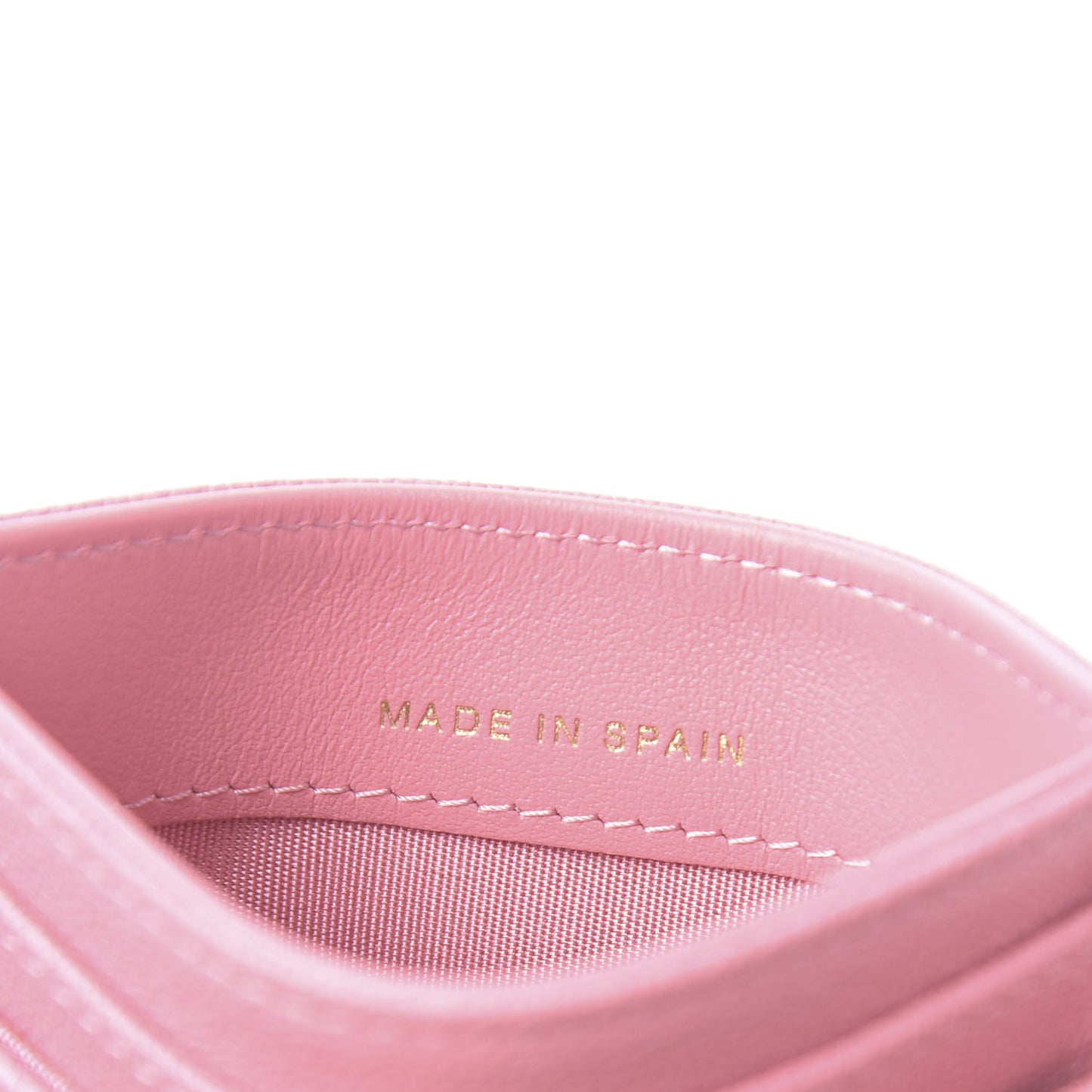Caviar Quilted Boy Card Holder Pink