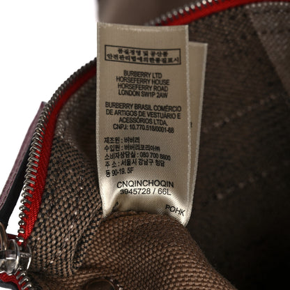Burberry Canvas Mega Check Medium Ashby Hobo Cadmium Red 8 of 15