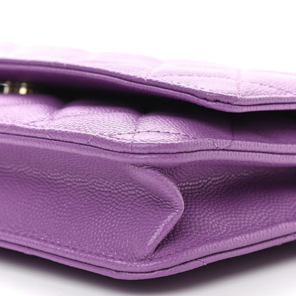 Chanel Caviar Quilted Wallet On Chain WOC Purple 10 of 11