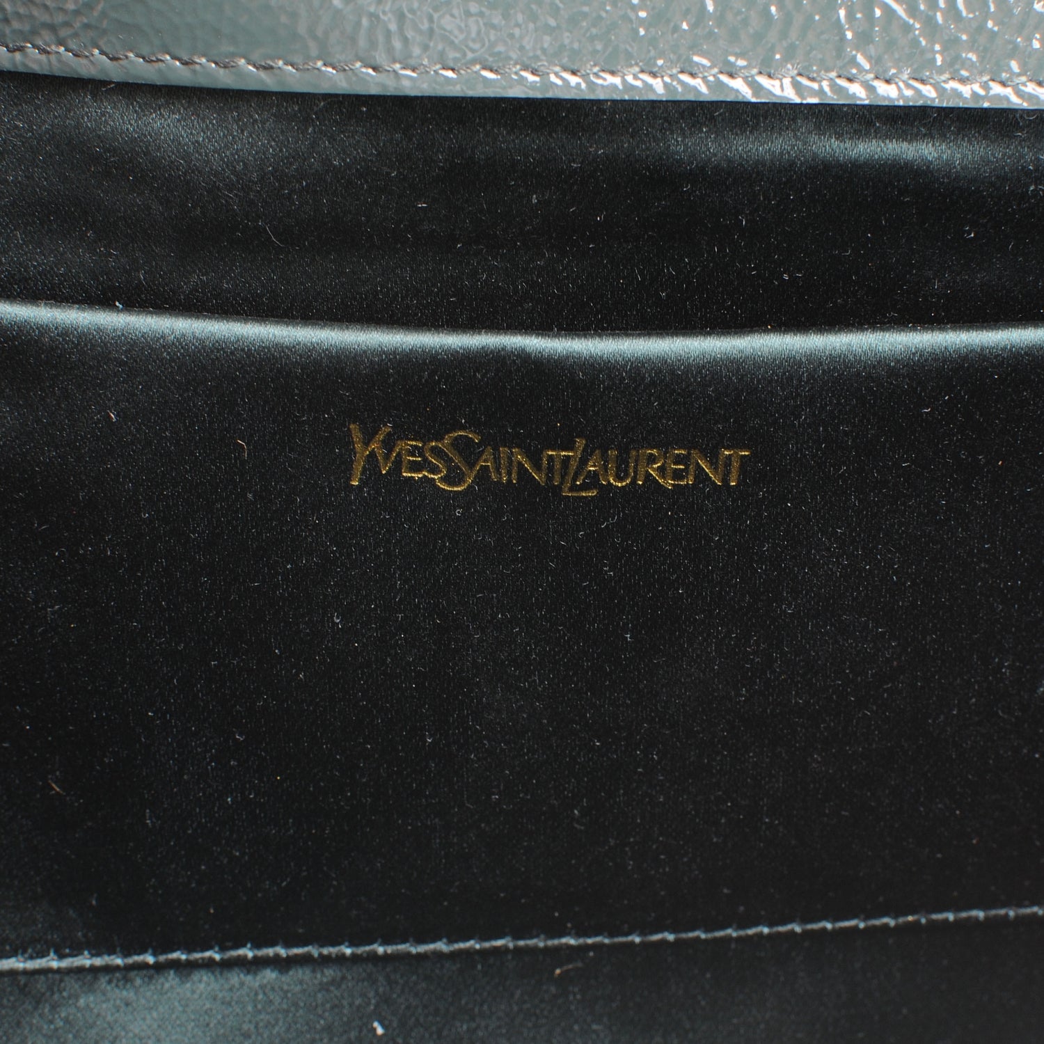 Saint Laurent Patent Large Belle de Jour Clutch Green 6 of 8