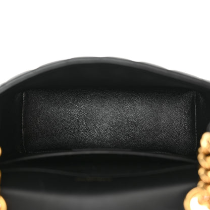 Saint Laurent Lambskin Matelasse Monogram Medium Vicky Chain Bag Black 5 of 10