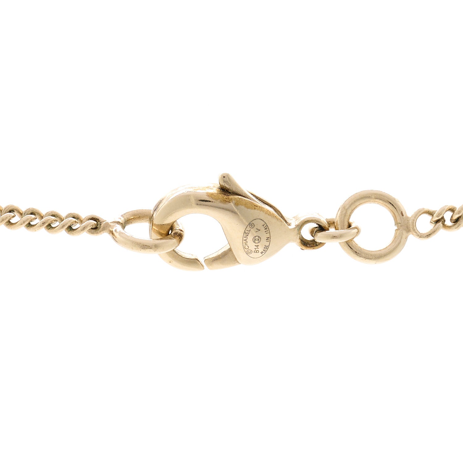 Chanel Enamel Pearl CC Baroque Drop Necklace Black Gold 5 of 6