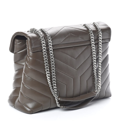 Saint Laurent Calfskin Y Quilted Monogram Medium Loulou Chain Satchel Faggio 3 of 9