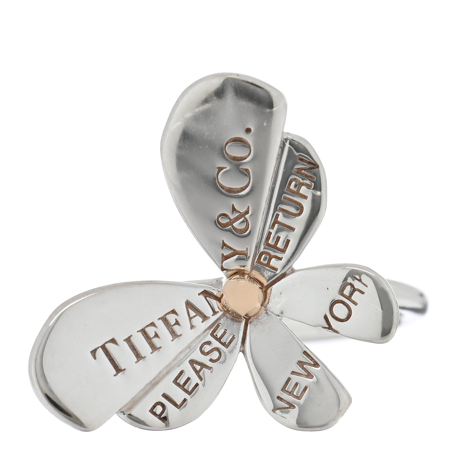 Tiffany Sterling Silver 18K Rose Gold Return to Tiffany Love Bugs Butterfly Ring 1 of 4