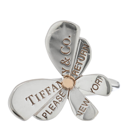 Tiffany Sterling Silver 18K Rose Gold Return to Tiffany Love Bugs Butterfly Ring 1 of 4