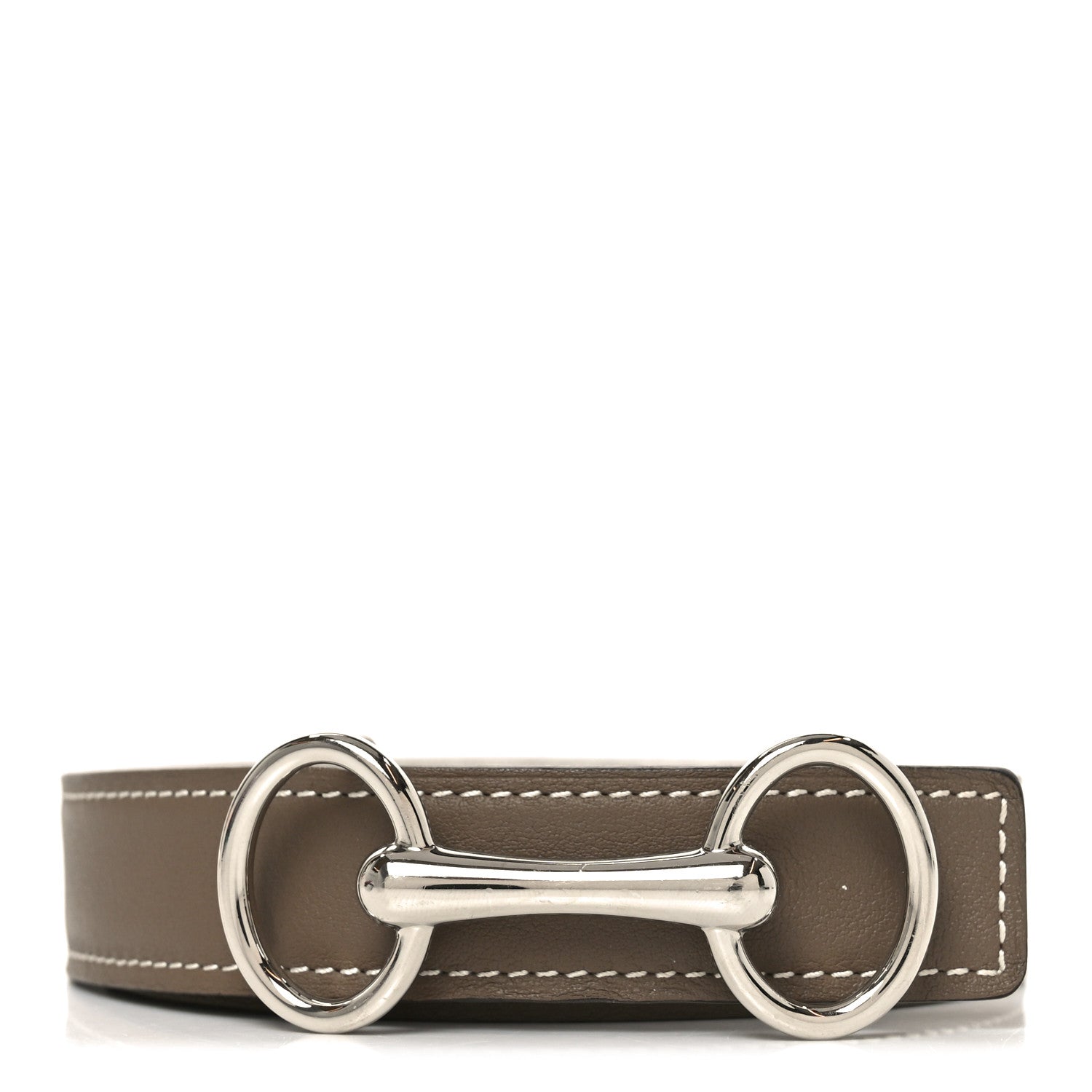 Hermes Epsom Swift 13mm Heritage Belt 85 34 Etoupe White 1 of 6