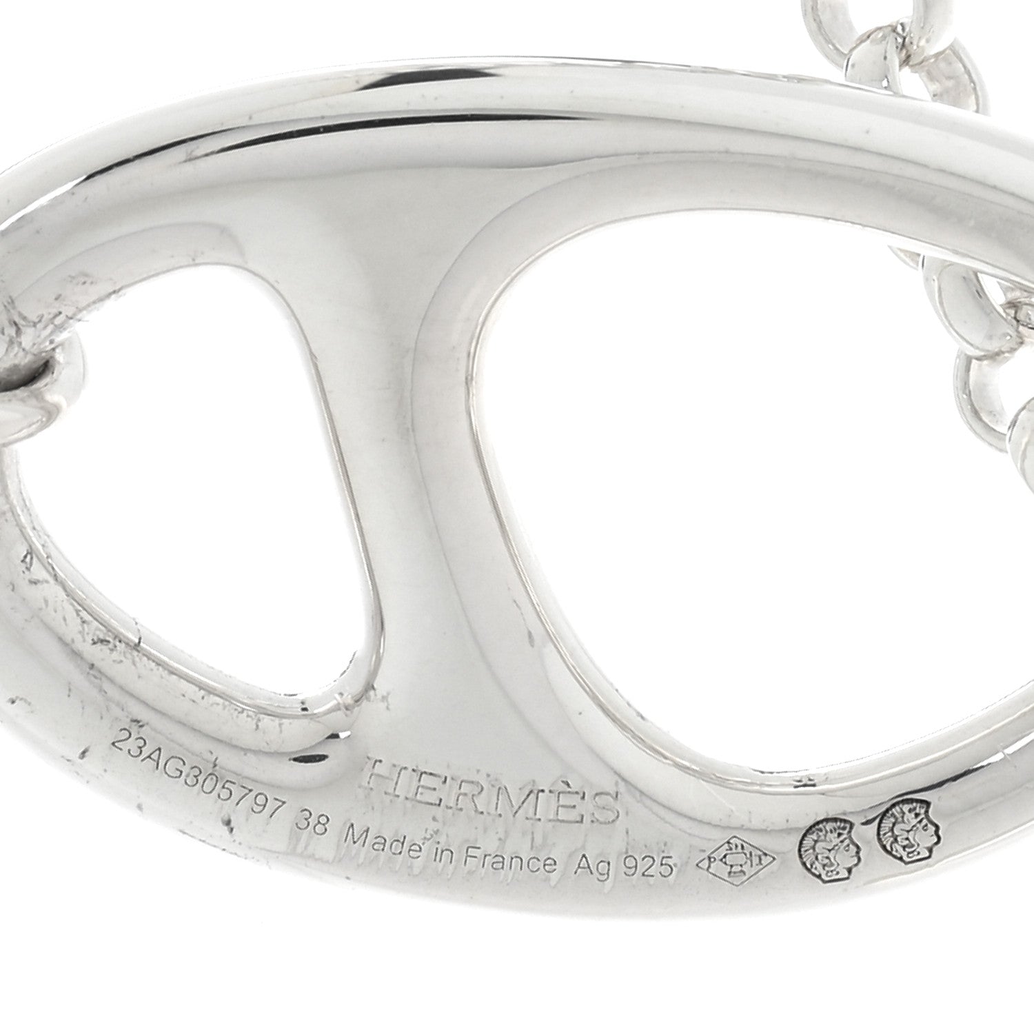 Hermes Sterling Silver Chaine D'Ancre Punk Toggle Necklace 4 of 5