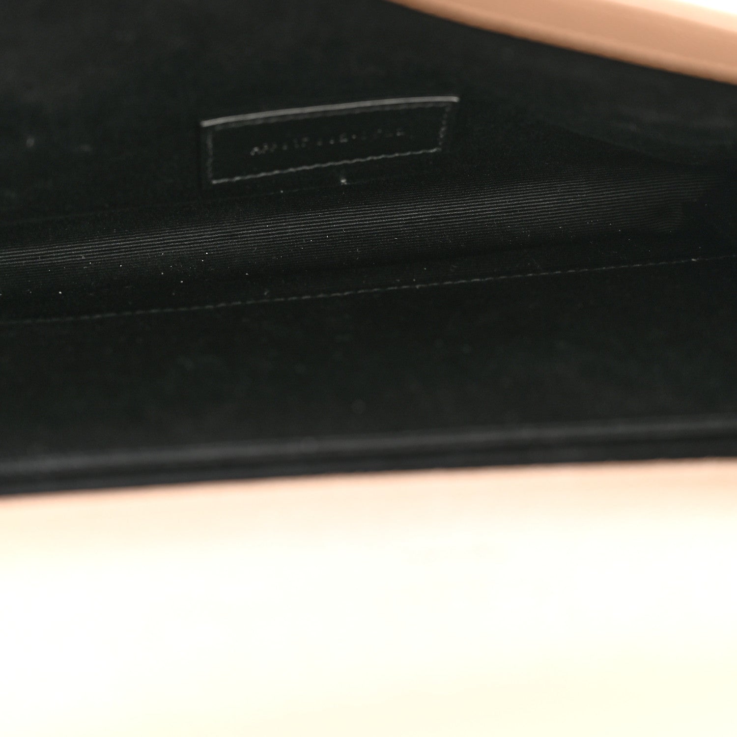 Saint Laurent Grain De Poudre Matelasse Chevron Monogram Envelope Clutch Dark Beige 5 of 12