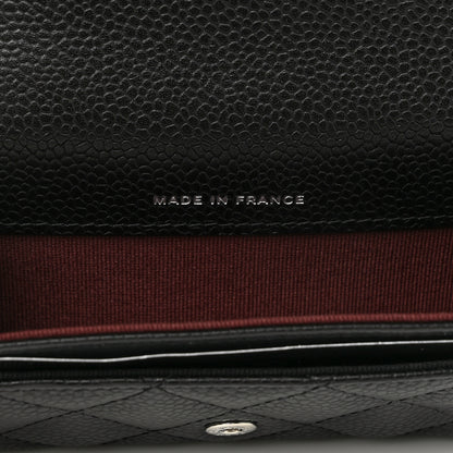 Chanel Caviar Quilted Flap Card Holder Wallet Black 7 of 9