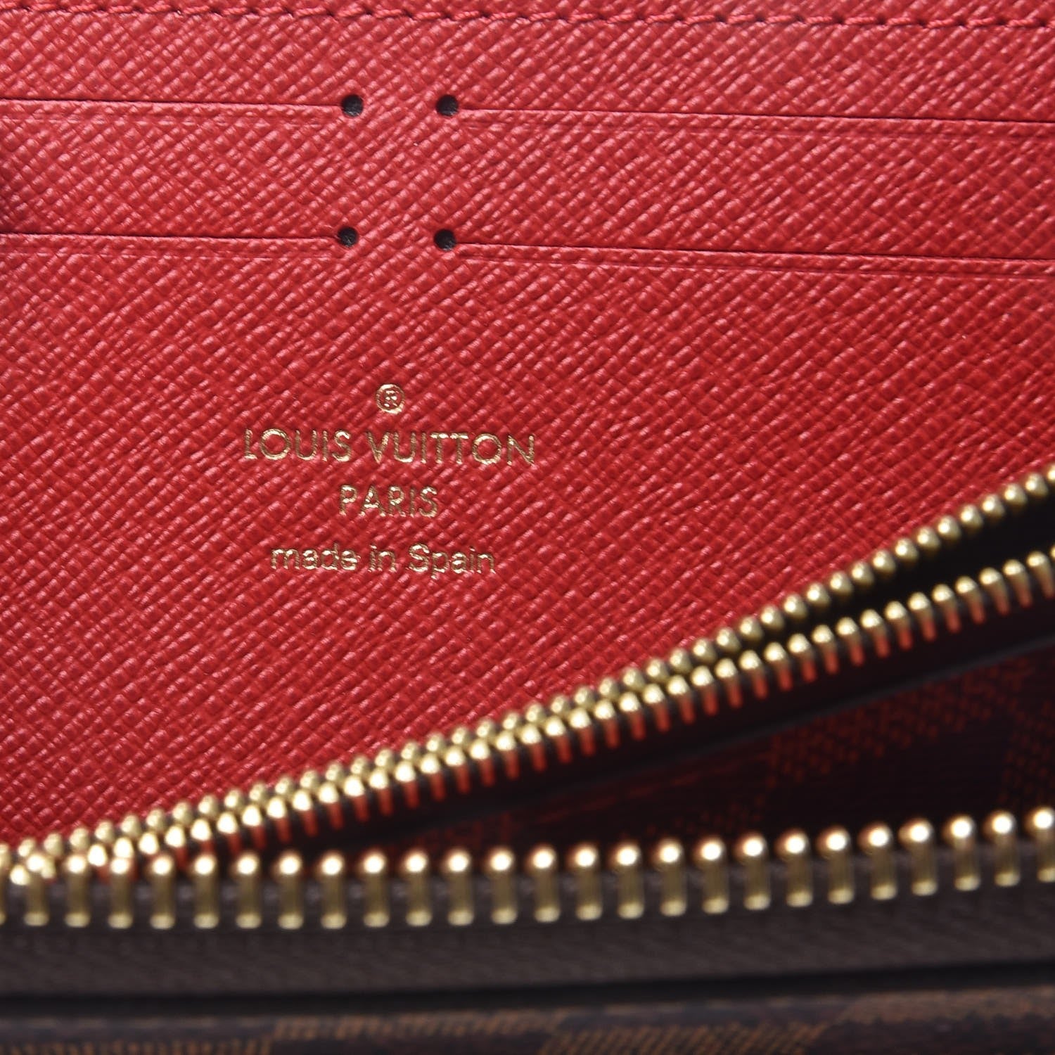 Louis Vuitton Damier Ebene Clemence Wallet Cherry 6 of 8