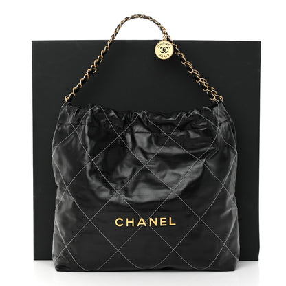 Chanel Shiny Calfskin Quilted Chanel 22 Black 12 of 12