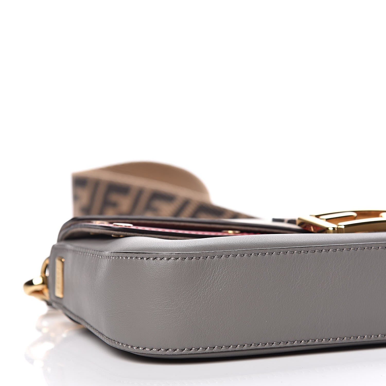 Fendi Vitello Grace FF 1974 Baguette Argilla Nuvola Fragola 9 of 10