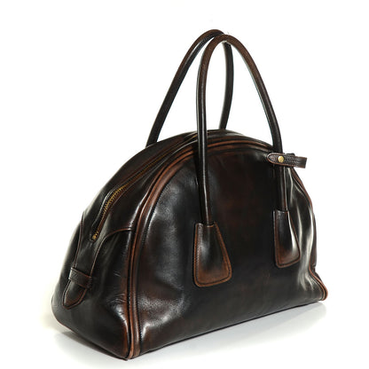 Prada Vitello Vintage Bowling Bag Black 3 of 9