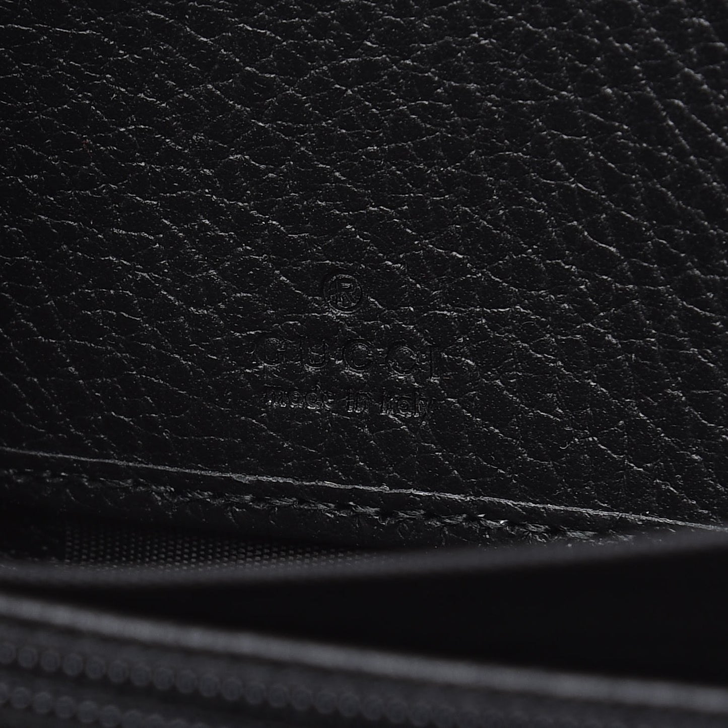 Calfskin Butterfly Zip Around Wallet Black