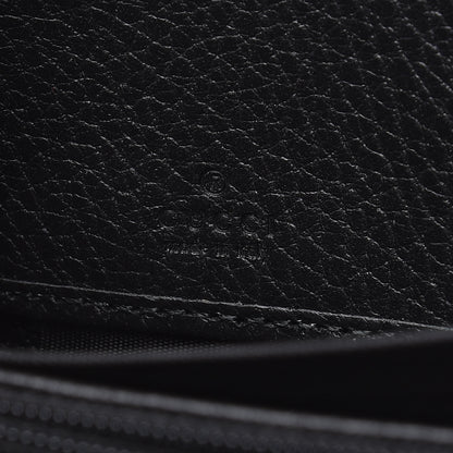 Gucci Calfskin Butterfly Zip Around Wallet Black 5 of 11