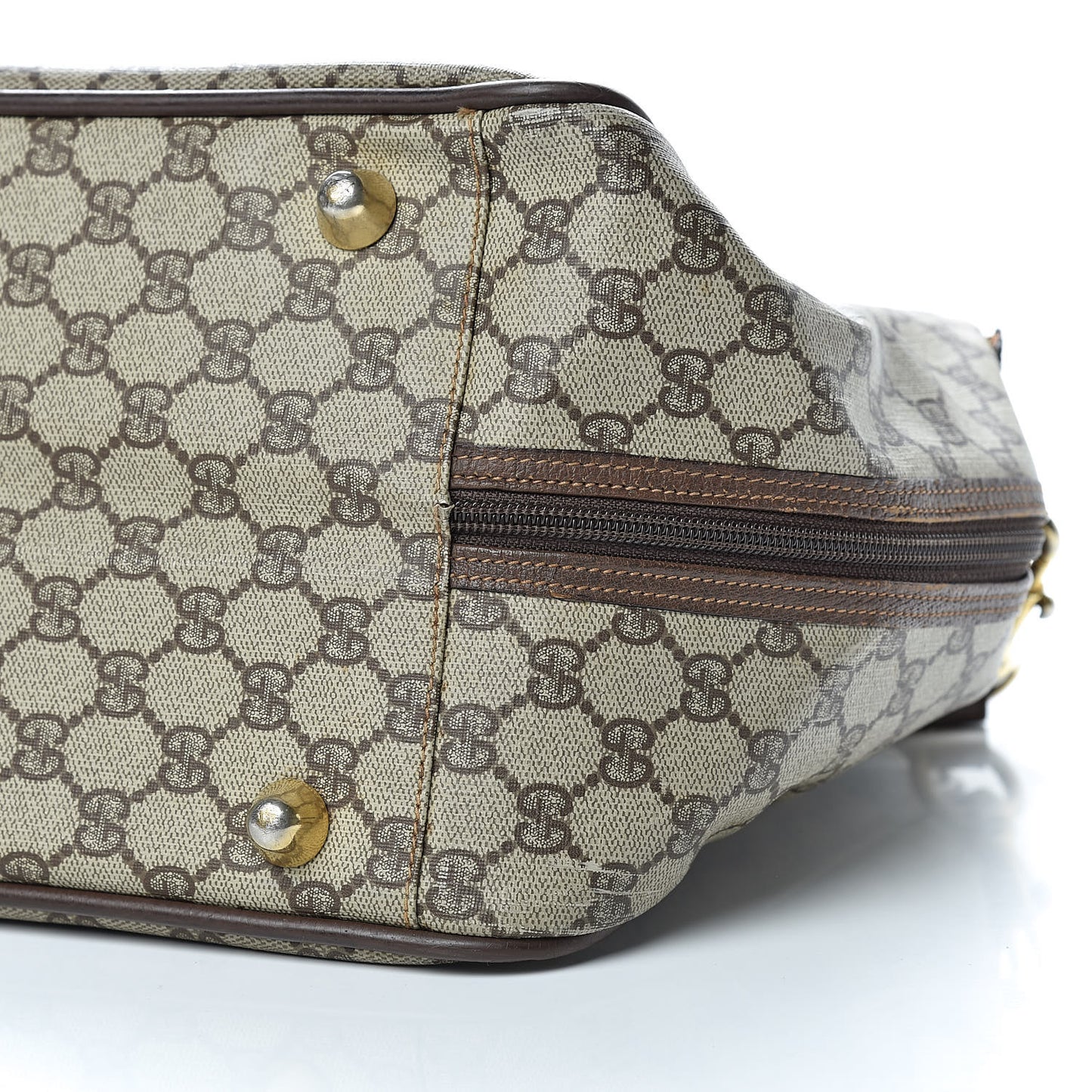Coated Canvas Monogram Suitcase Luggage Brown