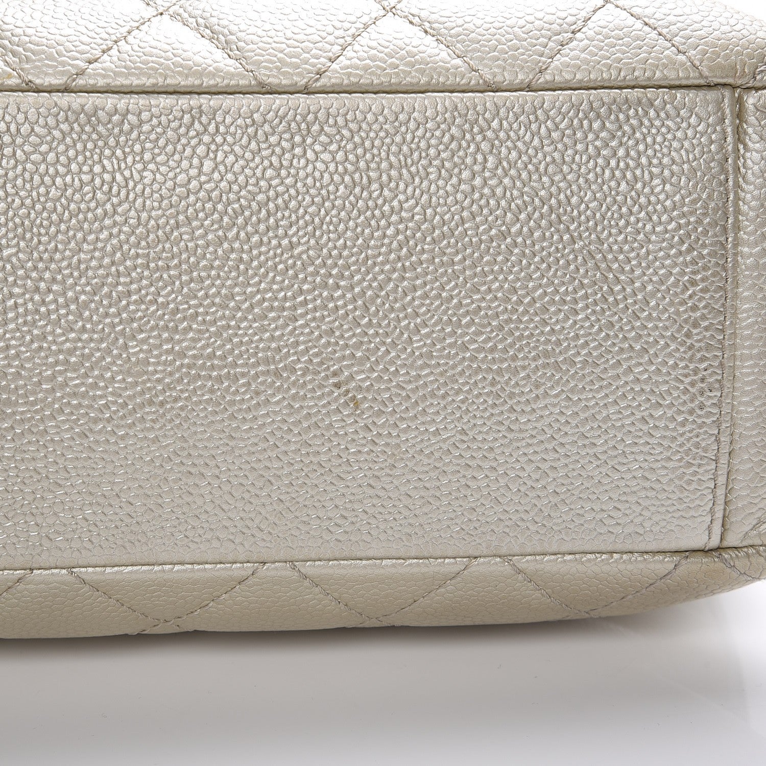 Chanel Caviar Quilted Petit Shopping Tote PST Pearl 11 of 12