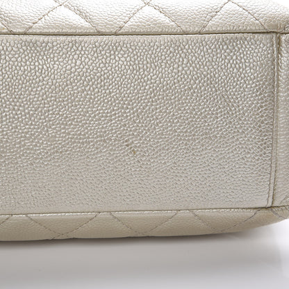 Chanel Caviar Quilted Petit Shopping Tote PST Pearl 11 of 12