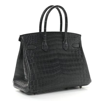 Hermes Matte Niloticus Crocodile Birkin 30 Plomb 3 of 11