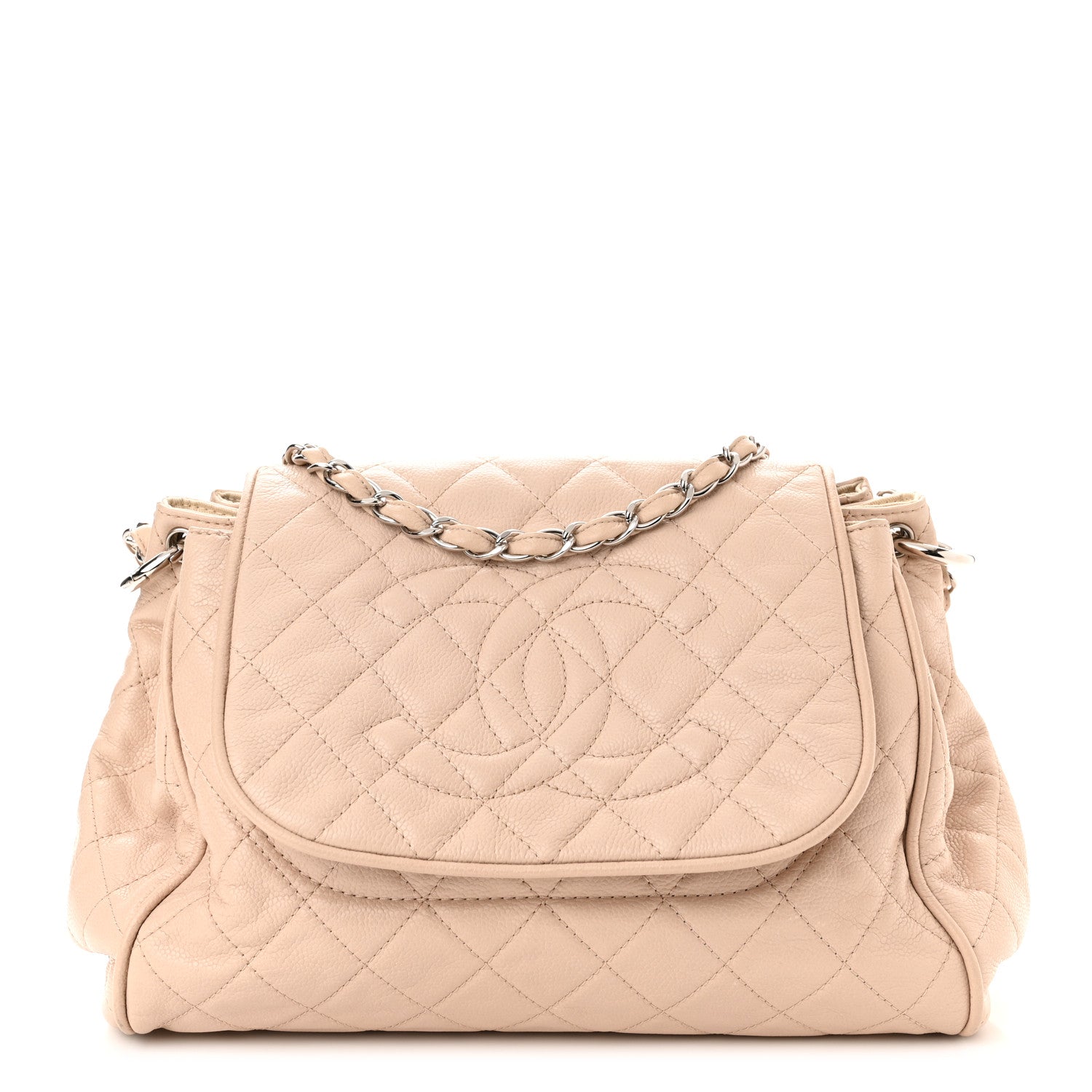 Chanel Caviar Quilted Timeless Accordion Flap Beige 1 of 11
