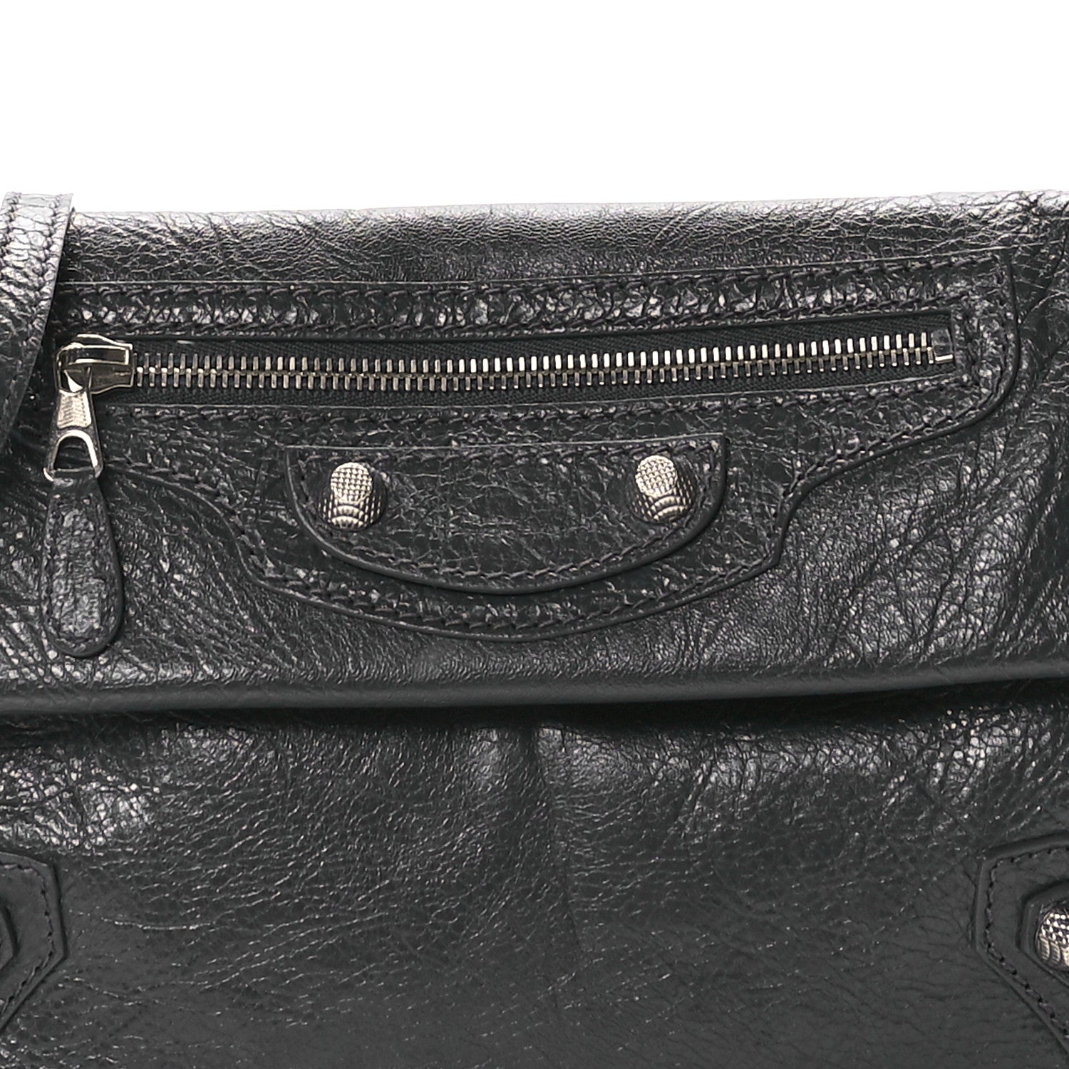 Balenciaga Agneau Giant 12 Silver Hardware Envelope Strap Clutch  Gris Fossile 9 of 11