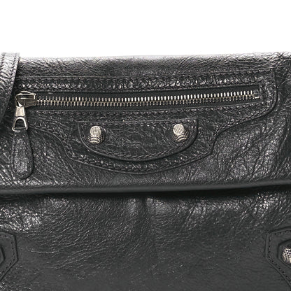 Balenciaga Agneau Giant 12 Silver Hardware Envelope Strap Clutch  Gris Fossile 9 of 11