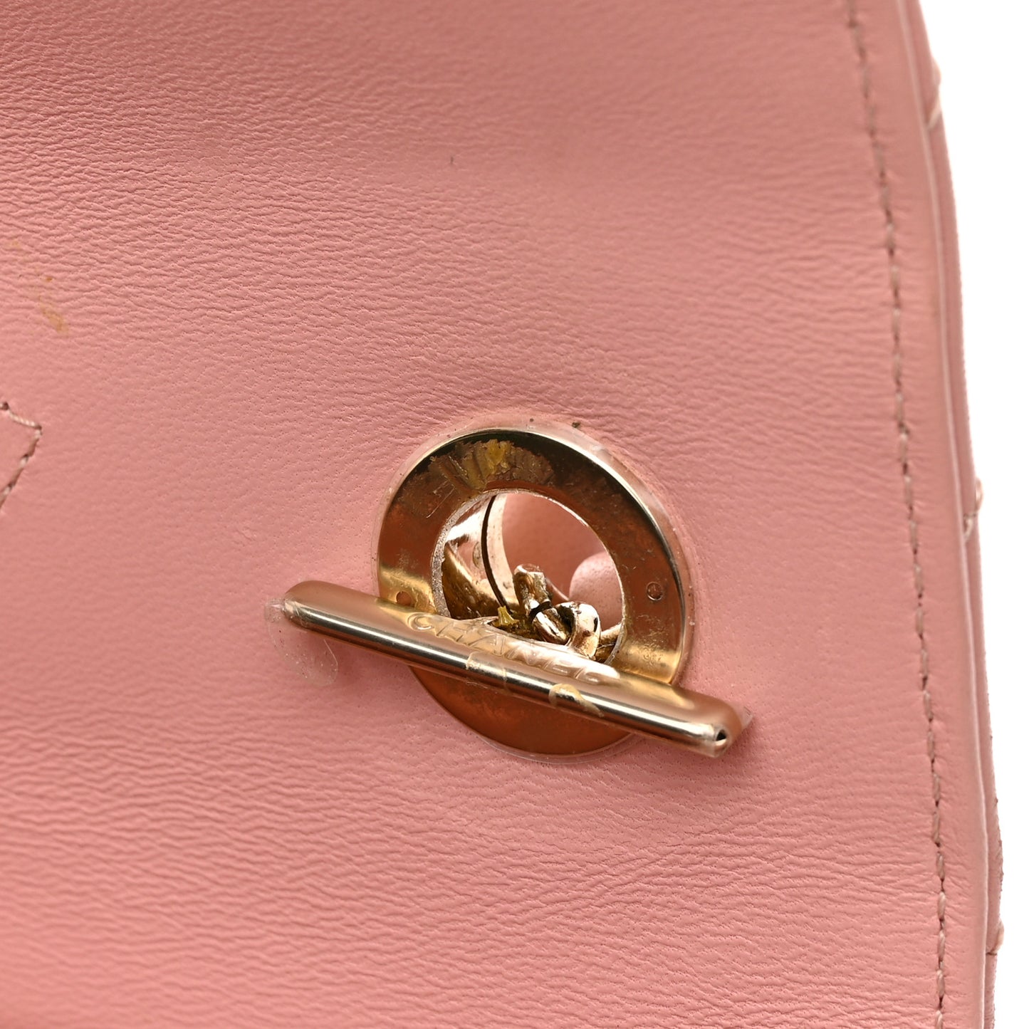 Lambskin Chevron Quilted Small Trendy CC Dual Handle Flap Bag Light Pink
