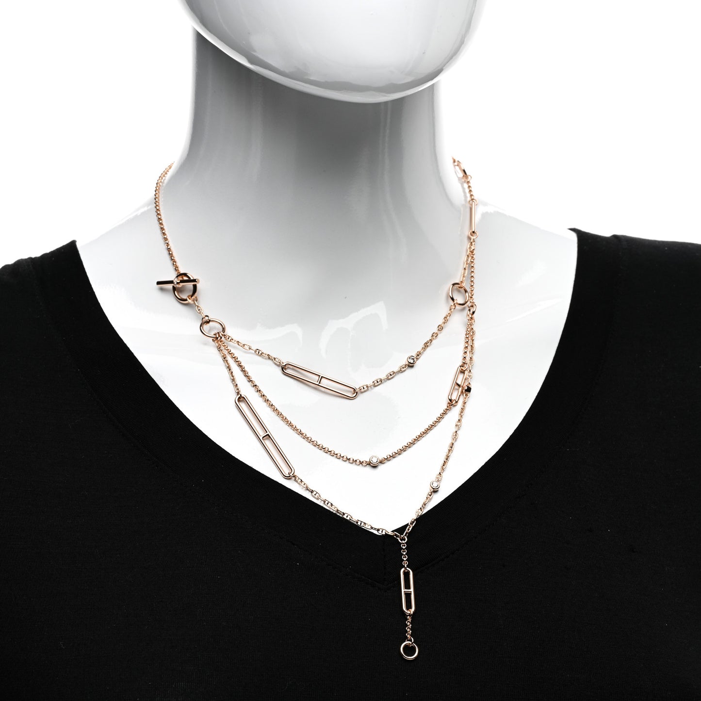 18K Rose Gold Diamond Chaine d'Ancre Chaos Necklace