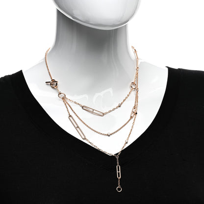 Hermes 18K Rose Gold Diamond Chaine d'Ancre Chaos Necklace 2 of 5