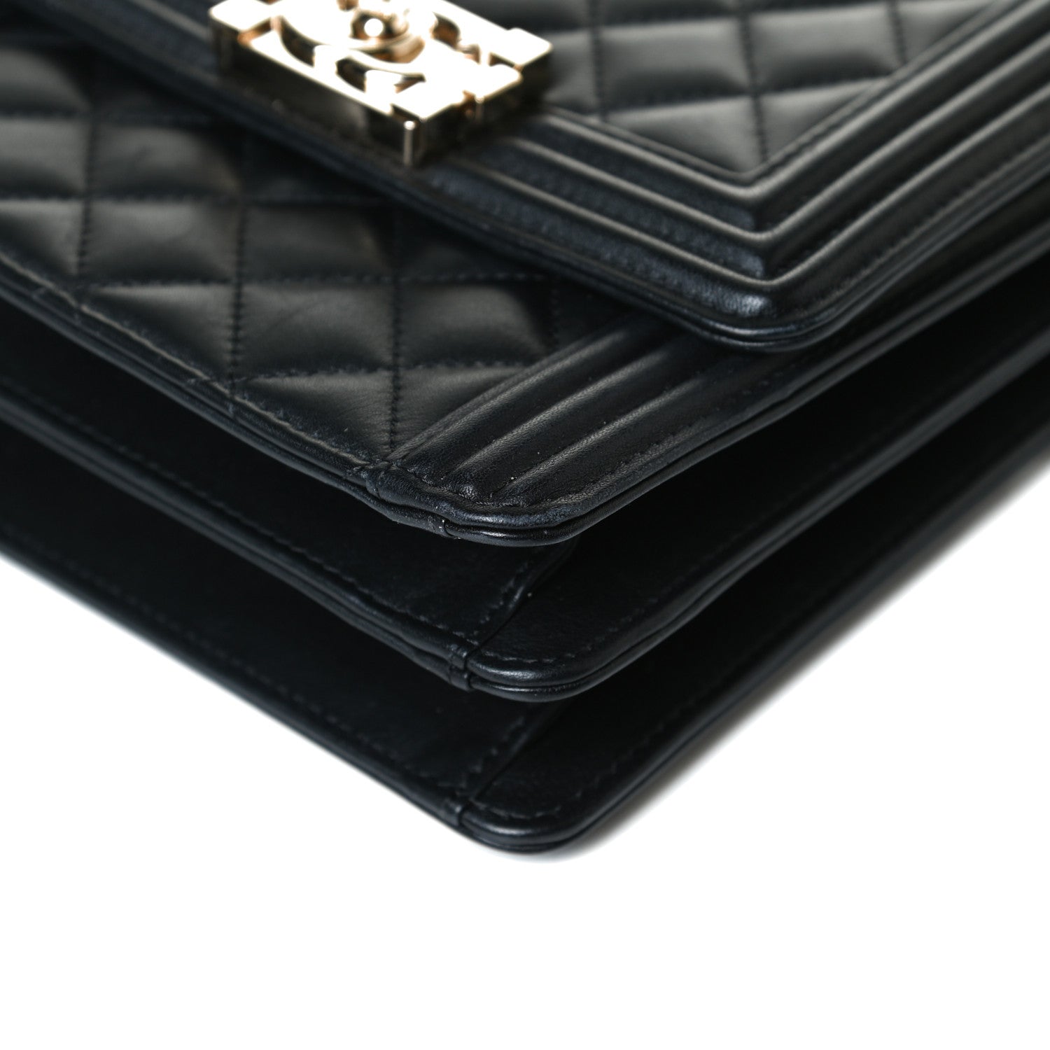 Chanel Calfskin Quilted North South Boy Flap Black 13 of 16