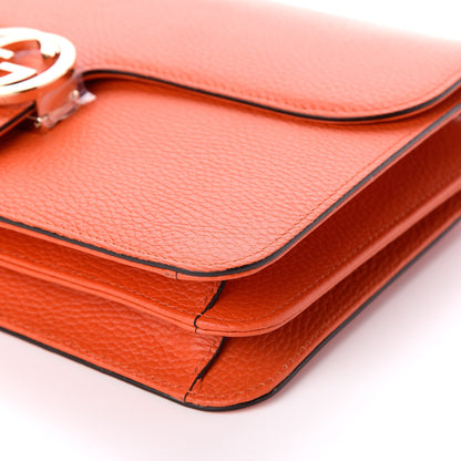 Gucci Dollar Calfskin Interlocking G Shoulder Bag Sun Orange 8 of 8