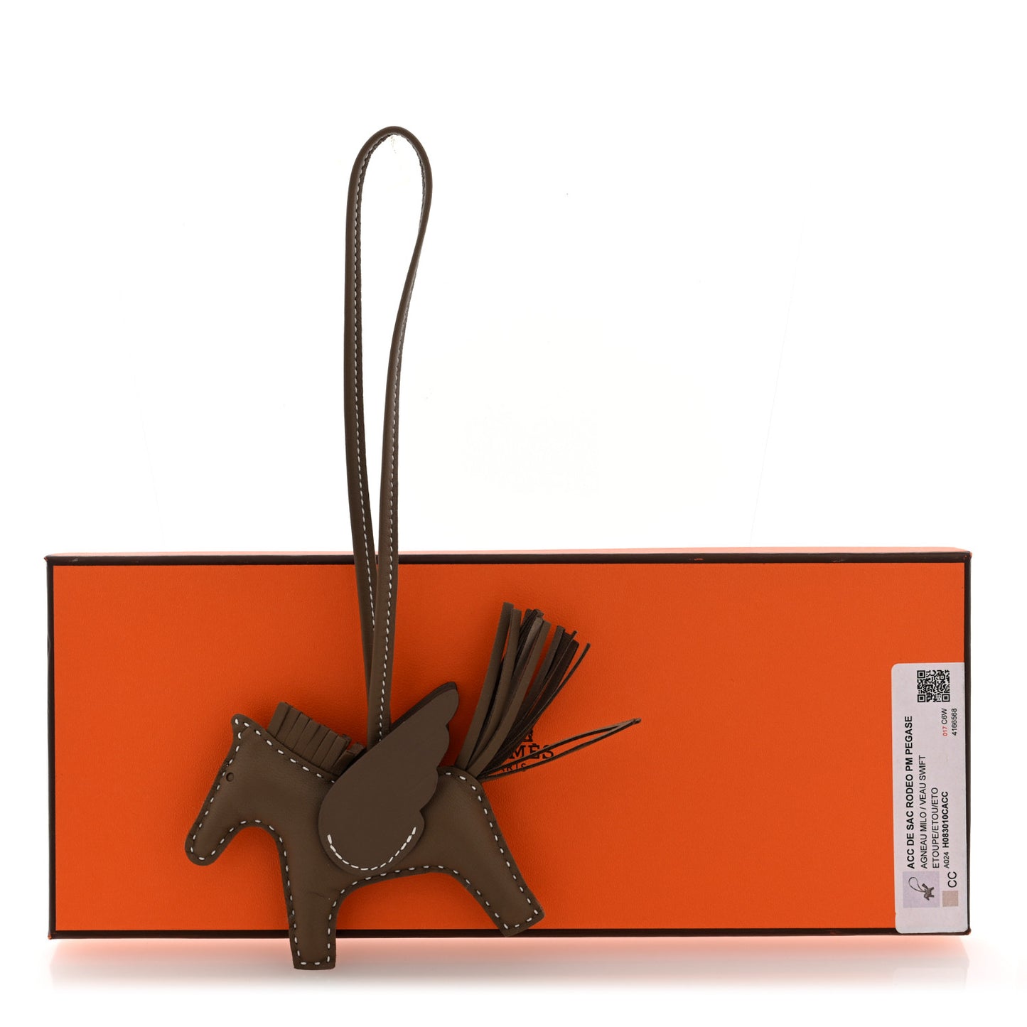 Milo Lambskin Swift Grigri Rodeo Pegase Horse Bag Charm PM Etoupe