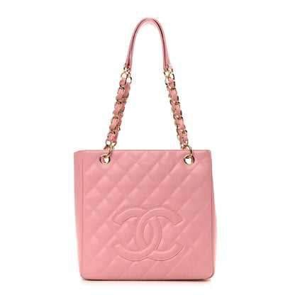 Chanel Caviar Quilted Petit Shopping Tote PST Pink 1 of 14