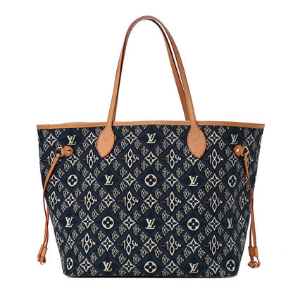 Louis Vuitton Jacquard Since 1854 Neverfull MM Blue 1 of 9