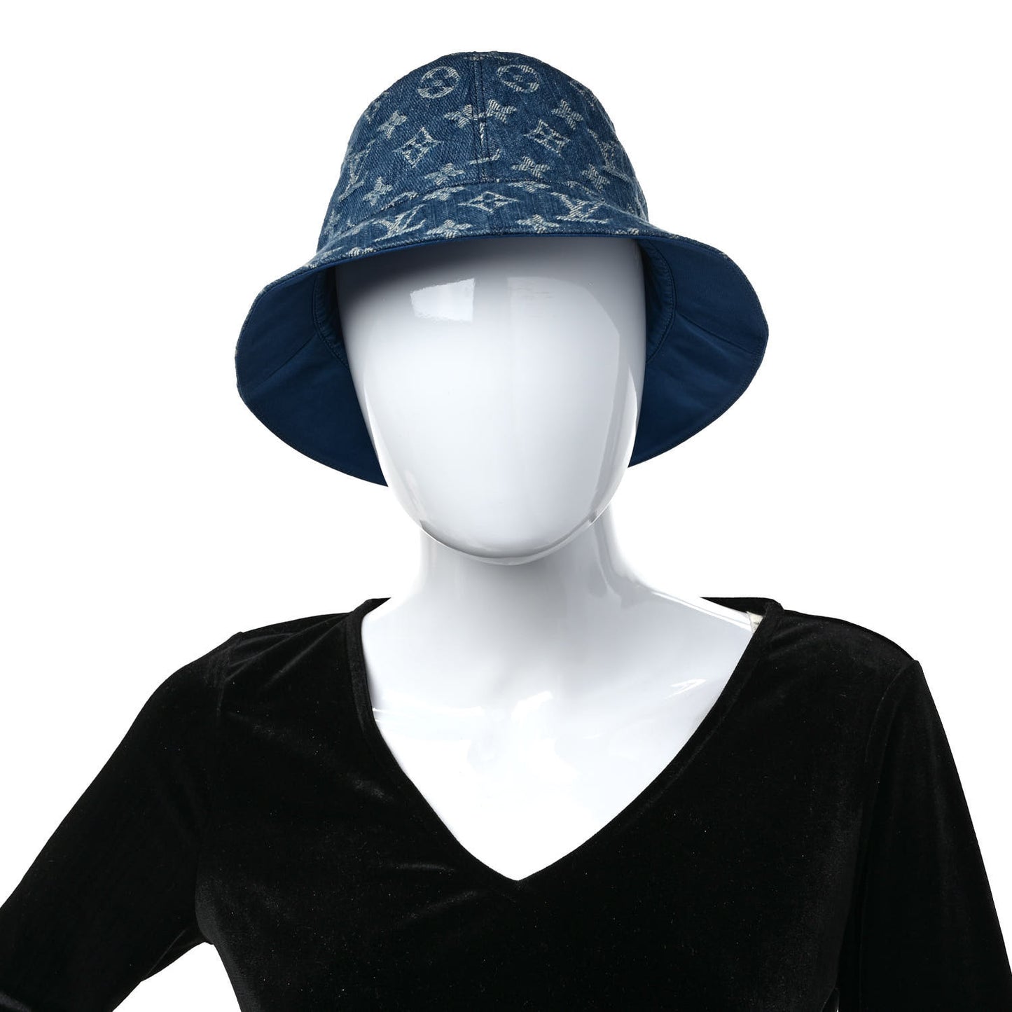 Monogram Denim Transformable Bob Bucket Hat 58 Blue