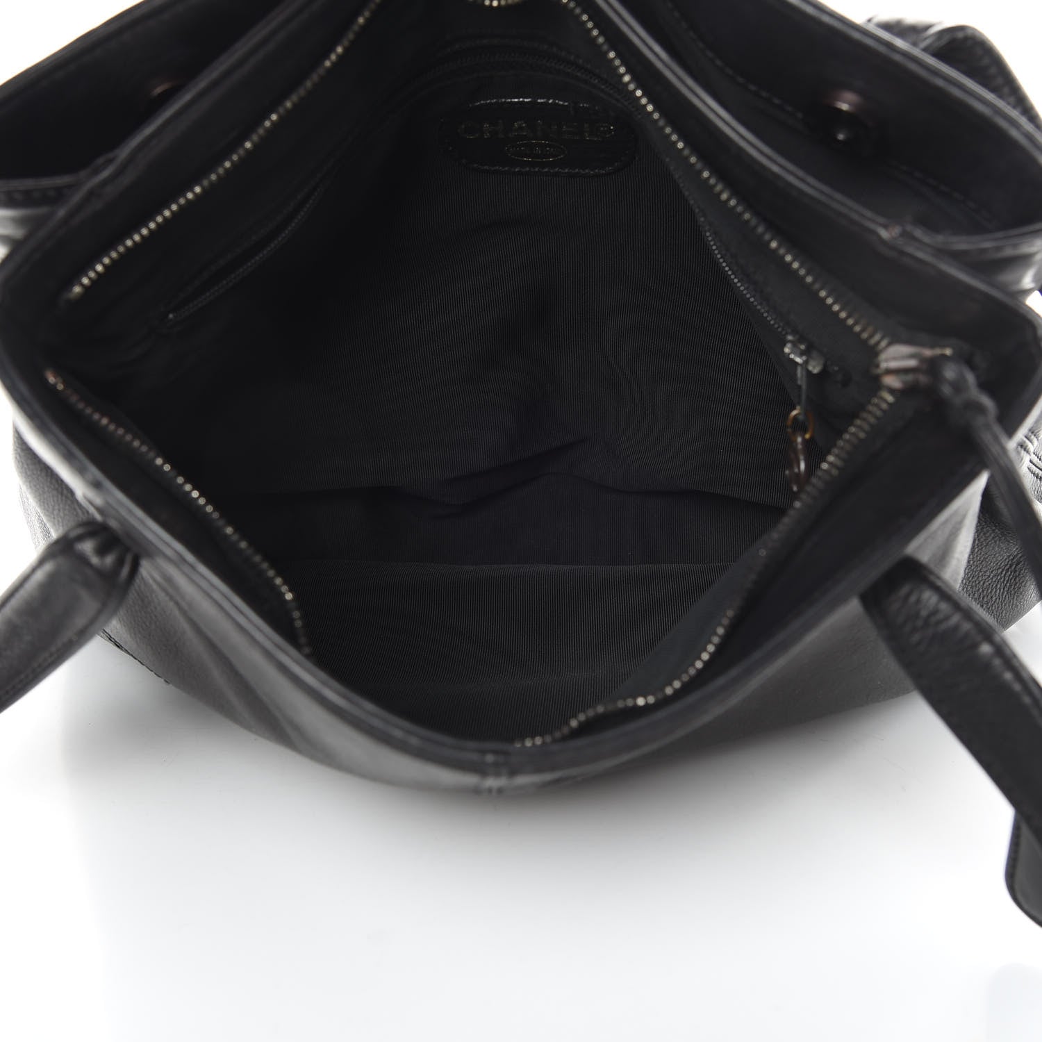 Chanel Lambskin CC Tote Black 6 of 14