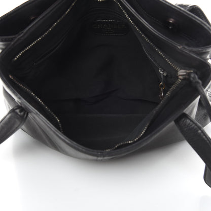 Chanel Lambskin CC Tote Black 6 of 14