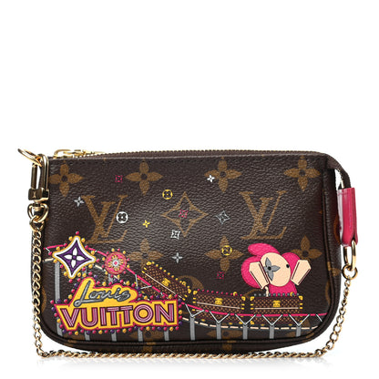 Louis Vuitton Monogram 2020 Christmas Animation Roller Coaster Mini Pochette Accessories Pivoine 1 of 7