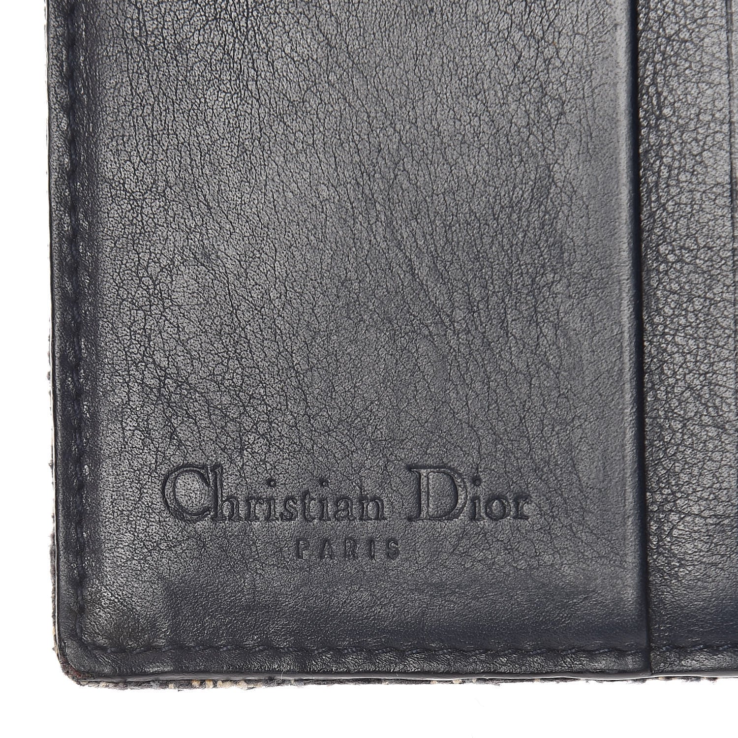 Christian Dior Monogram Compact Wallet Navy 7 of 14