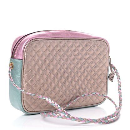 Gucci Laminated Nappa Trapuntata Small Zumi Shoulder Bag Rosa Lago Rame 2 of 4
