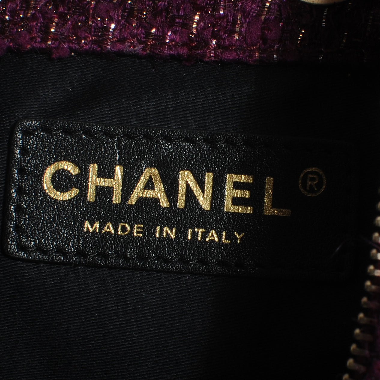 Chanel Tweed Mini Backpack Aubergine 12A 10 of 19